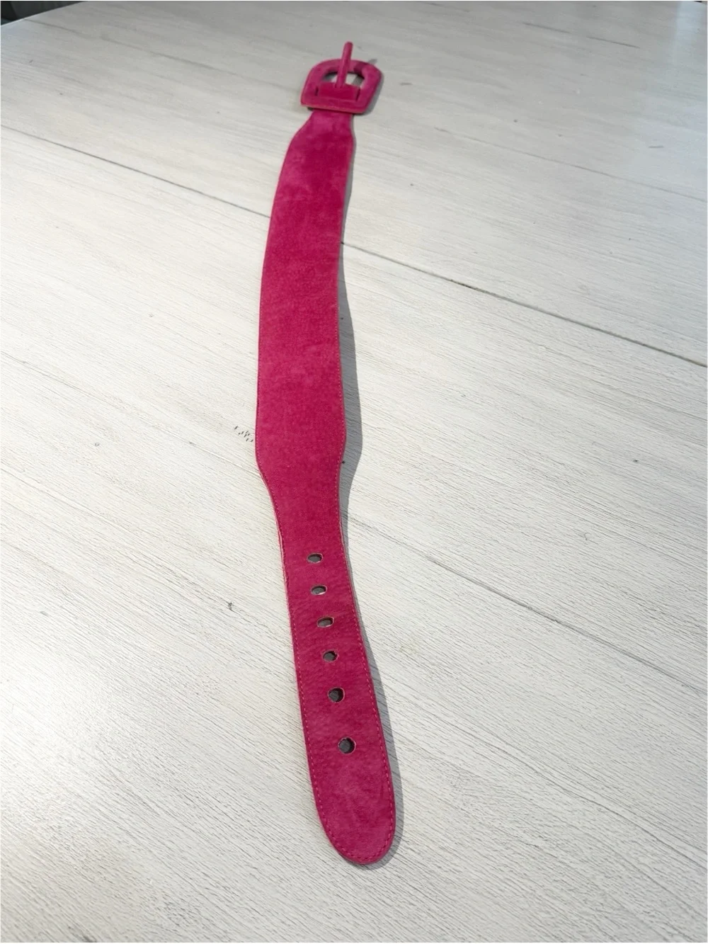 Vintage 80s EXPRESS Women’s Fuchsia Pink 3” Wide Suede Belt Disco 1980s Size M